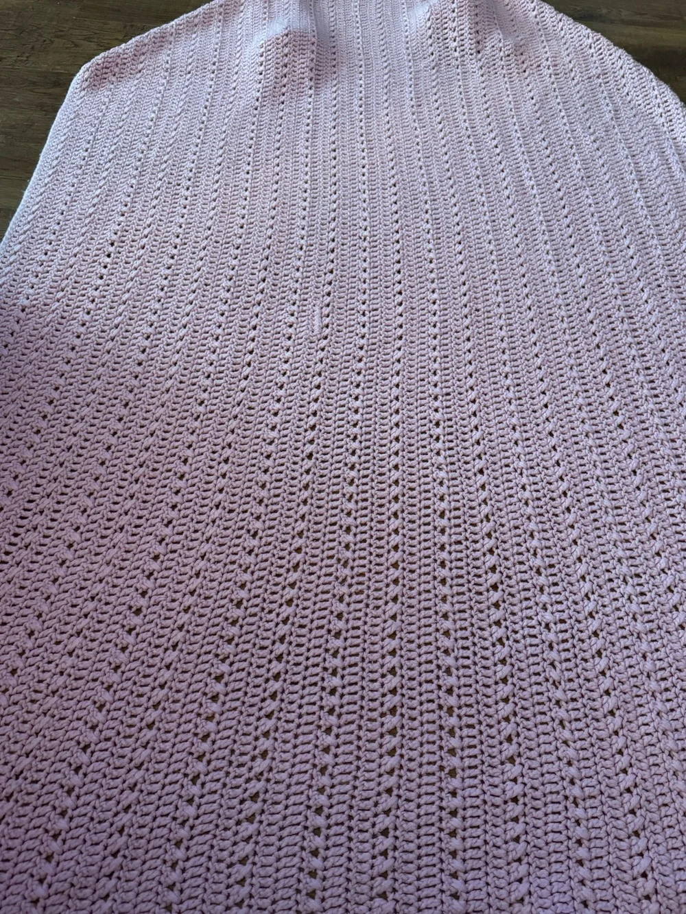 Pink afghan EUC - 70 x 50